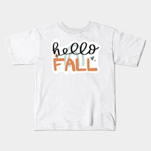 handlettering hello fall boho rainbow Kids T-Shirt